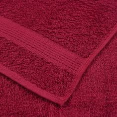 Vidaxl Brisače 4 kos bordo 100x200 cm 360 g/m² 100% bombaž