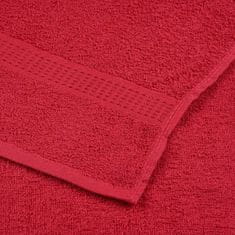 Vidaxl Brisače 10 kos rdeča 100x200 cm 360 g/m² 100% bombaž