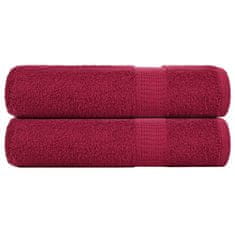 Vidaxl Kopalne brisače 2 kos bordo 100x150 cm 360 g/m² 100% bombaž
