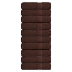 Vidaxl Brisače za tuširanje 10 kos rjava 70x140cm 360 g/m² 100% bombaž