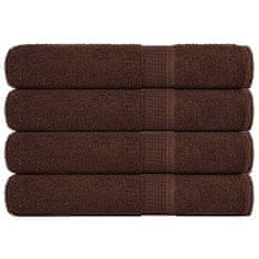 Vidaxl Brisače za savno 4 kos rjava 80x200 cm 360 g/m² 100% bombaž