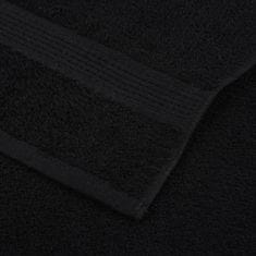 Vidaxl Brisače 10 kos črna 100x200 cm 360 g/m² 100% bombaž