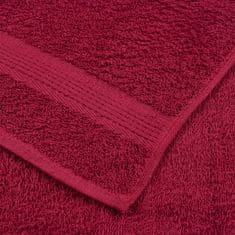 Vidaxl Brisače 10 kos bordo 100x200 cm 360 g/m² 100% bombaž