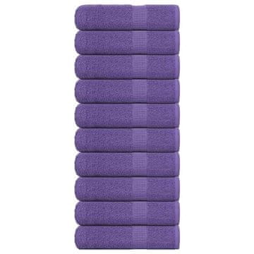 shumee vidaXL Kopalne brisače 10 kos vijolična 100x150cm 360 g/m² 100% bombaž