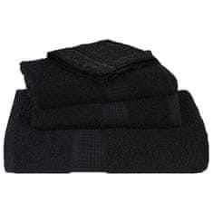 Vidaxl Brisače za roke 10 kos črna 50x100 cm 360 g/m² 100% bombaž