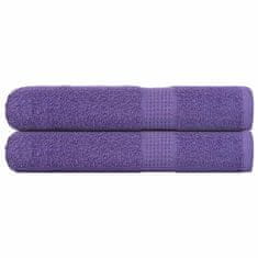 Vidaxl Brisače 2 kos vijolična 100x200 cm 360 g/m² 100% bombaž