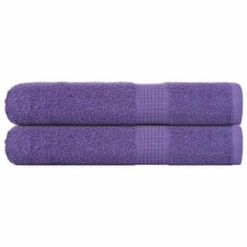 Vidaxl Brisače 2 kos vijolična 100x200 cm 360 g/m² 100% bombaž