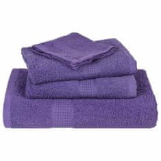 Vidaxl Brisače za savno 4 kos vijolična 80x200 cm 360 g/m² 100% bombaž
