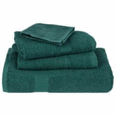 Vidaxl Brisače za tuširanje 4 kos zelena 70x140cm 360 g/m² 100% bombaž