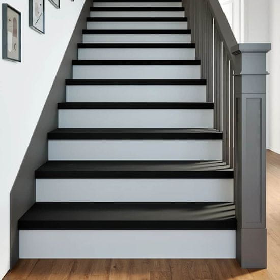 shumee vidaXL Podloge za stopnice 8 kosov rjave 100x25x2 cm trdna hrastovina