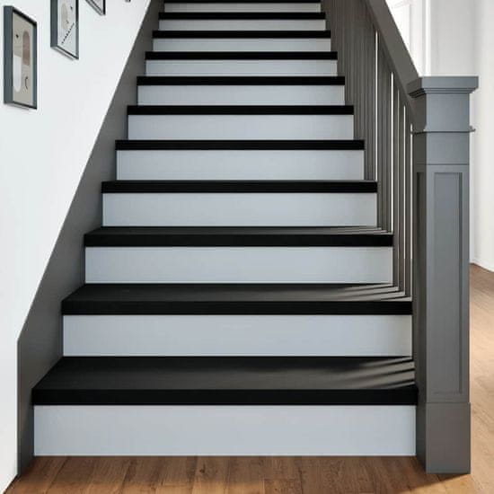 shumee vidaXL Podloge za stopnice 12 kosov rjave 100x25x2 cm trdna hrastovina