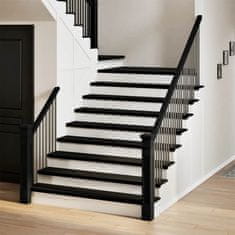 shumee vidaXL Podloge za stopnice 8 kosov rjave 120x30x2 cm trdna hrastovina