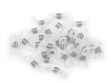 Silikonski kaveljčki za kozarce - belo srebrni (30 kosov)