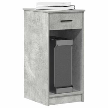 Vidaxl vidaXL Stojalo za računalnik s predalom betonsko sivo 35x45x77 cm