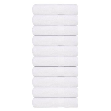 Vidaxl Brisače za tuširanje 10 kos bela 70x140 cm 360 g/m² 100% bombaž