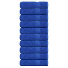 Vidaxl Brisače za roke 10 kos modra 50x100 cm 360 g/m² 100% bombaž