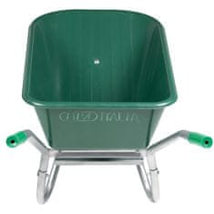 Vidaxl Kolesarska samokolnica zelena 90 L 150 kg Pocinkano