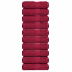 Vidaxl Brisače 10 kos bordo 30x30 cm 360 g/m² 100% bombaž