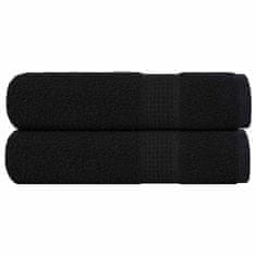 Vidaxl Kopalne brisače 2 kos črna 100x150 cm 360 g/m² 100% bombaž