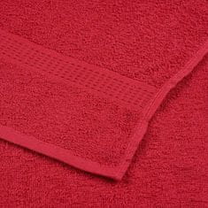 Vidaxl Brisače za tuširanje 10 kos rdeča 70x140cm 360 g/m² 100% bombaž