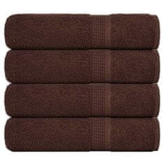 Vidaxl Brisače za tuširanje 4 kos rjava 70x140 cm 360 g/m² 100% bombaž