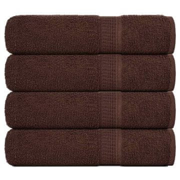 shumee vidaXL Brisače za tuširanje 4 kos rjava 70x140 cm 360 g/m² 100% bombaž