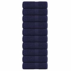 Vidaxl Brisače 10 kos modra 30x30 cm 360 g/m² 100% bombaž