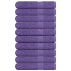 Vidaxl Brisače za savno 10 kos vijolična 80x200cm 360 g/m² 100% bombaž