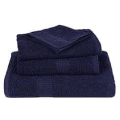 Vidaxl Brisače 10 kos modra 30x30 cm 360 g/m² 100% bombaž