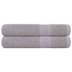 Vidaxl Brisače 2 kos siva 100x200 cm 360 g/m² 100% bombaž