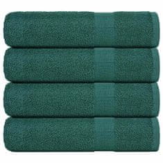 Vidaxl Brisače za tuširanje 4 kos zelena 70x140cm 360 g/m² 100% bombaž