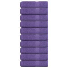 Vidaxl Brisače za roke 10 kos vijolična 50x100 cm 360 g/m² 100% bombaž