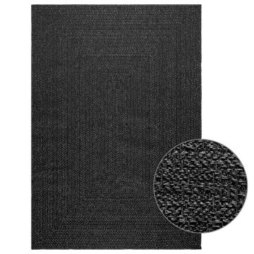 shumee vidaXL Preproga ZIZUR antracit 140x200 cm videz jute notranja/zunanja