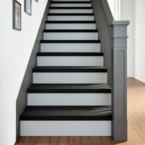 shumee vidaXL Podloge za stopnice 8 kosov rjave 80x30x2 cm trdna hrastovina