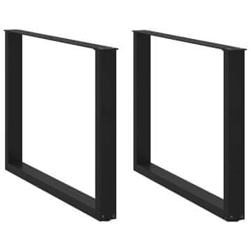 Vidaxl vidaXL Noge za klubsko mizico, 2 kosa, črne, 100 x (72–73) cm, jeklo