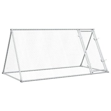 Vidaxl Kokošnjak srebrn 200x105x91 cm pocinkano jeklo