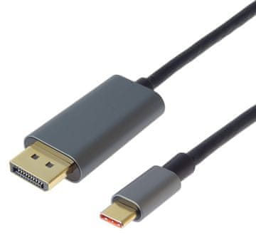 PremiumCord Kabel USB-C s priključkom DisplayPort DP1.4 8K@60Hz in 4k@120Hz 2 m