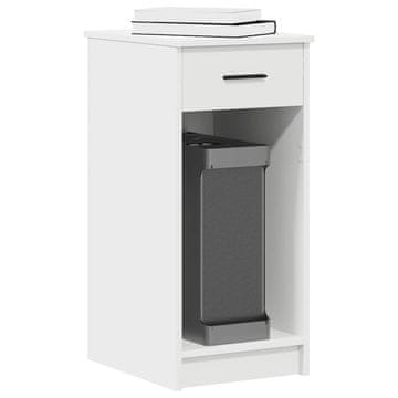 Vidaxl vidaXL Stojalo za računalnik s predalom belo 35x45x77 cm