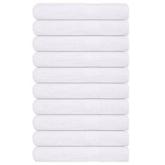 Vidaxl Brisače za savno 10 kos bela 80x200 cm 360 g/m² 100% bombaž