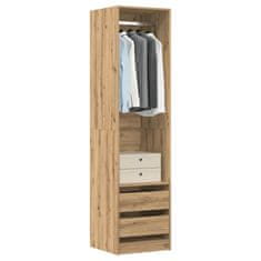 shumee vidaXL Garderobna omara artisan hrast 50x50x200 cm inženirski les
