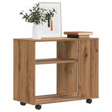 Vidaxl vidaXL Stranska mizica Artisan hrast 70x35x55 cm Material na osnovi lesa