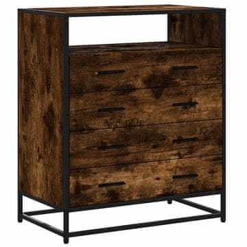 Vidaxl Predalnik dimljen hrast 70x41x83,5 cm inženirski les