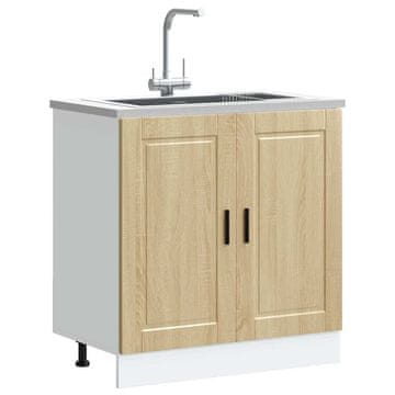 Vidaxl vidaXL Omarica za umivalnik Porto sonoma hrast 80x46x81,5 cm