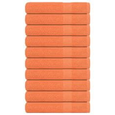 Vidaxl Brisače 10 kos oranžna 100x200 cm 360 g/m² 100% bombaž