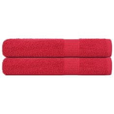 Vidaxl Brisače za savno 2 kos rdeča 80x200 cm 360 g/m² 100% bombaž