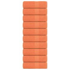 Vidaxl Brisače 10 kos oranžna 30x30 cm 360 g/m² 100% bombaž