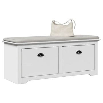 Vidaxl vidaXL Klop za hodnik BODO bela 114x40x45 cm