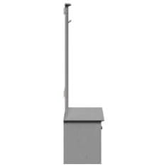 Vidaxl Predsobna omara s kljukami BODO Grey 50x40x157 cm