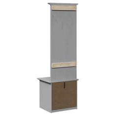 Vidaxl Predsobna omara s kljukami BODO Grey 50x40x157 cm