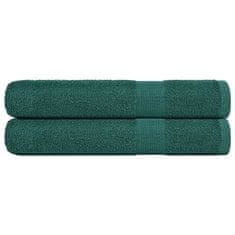 Vidaxl Brisače 2 kos zelena 100x200 cm 360 g/m² 100% bombaž